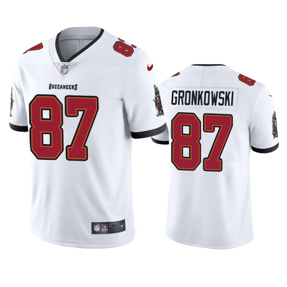 Tampa Bay Buccaneers Men Nike NFL #87 Rob Gronkowski  White Vapor Limited Jersey->women nfl jersey->Women Jersey